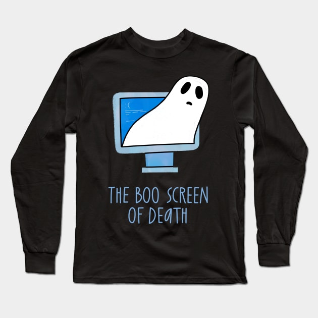 Boo Screen of Death Long Sleeve T-Shirt by grrrenadine